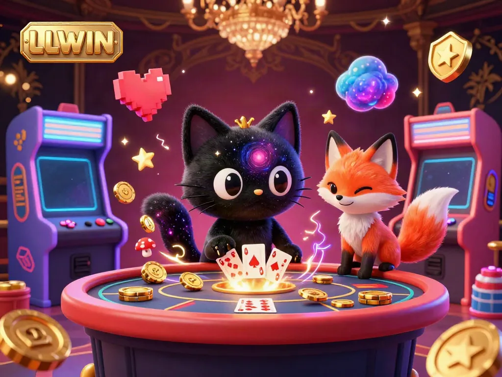 Engage and win at LLWIN's cosmic casino table with captivating visuals and vibrant colors.