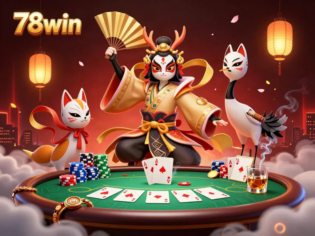 Experience thrilling gameplay at 78win with vibrant poker action and unique casino characters.