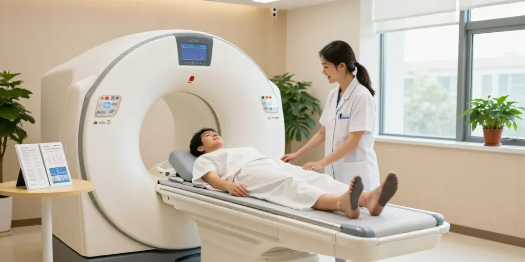 Moderne Diagnostik im Diagnostikzentrum Wolfsburg mit freundlichem Personal und fortschrittlicher Technologie.